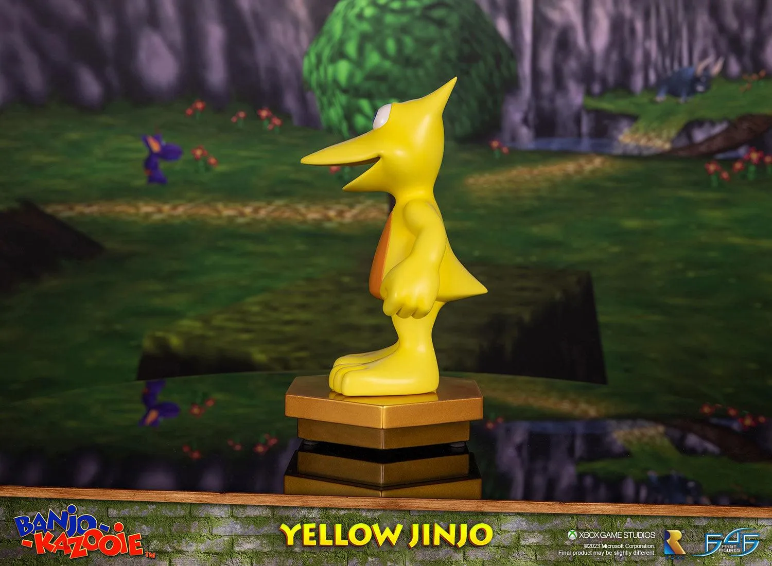 First 4 Figures Banjo-Kazooie Yellow Jinjo statuetă 23cm aurie