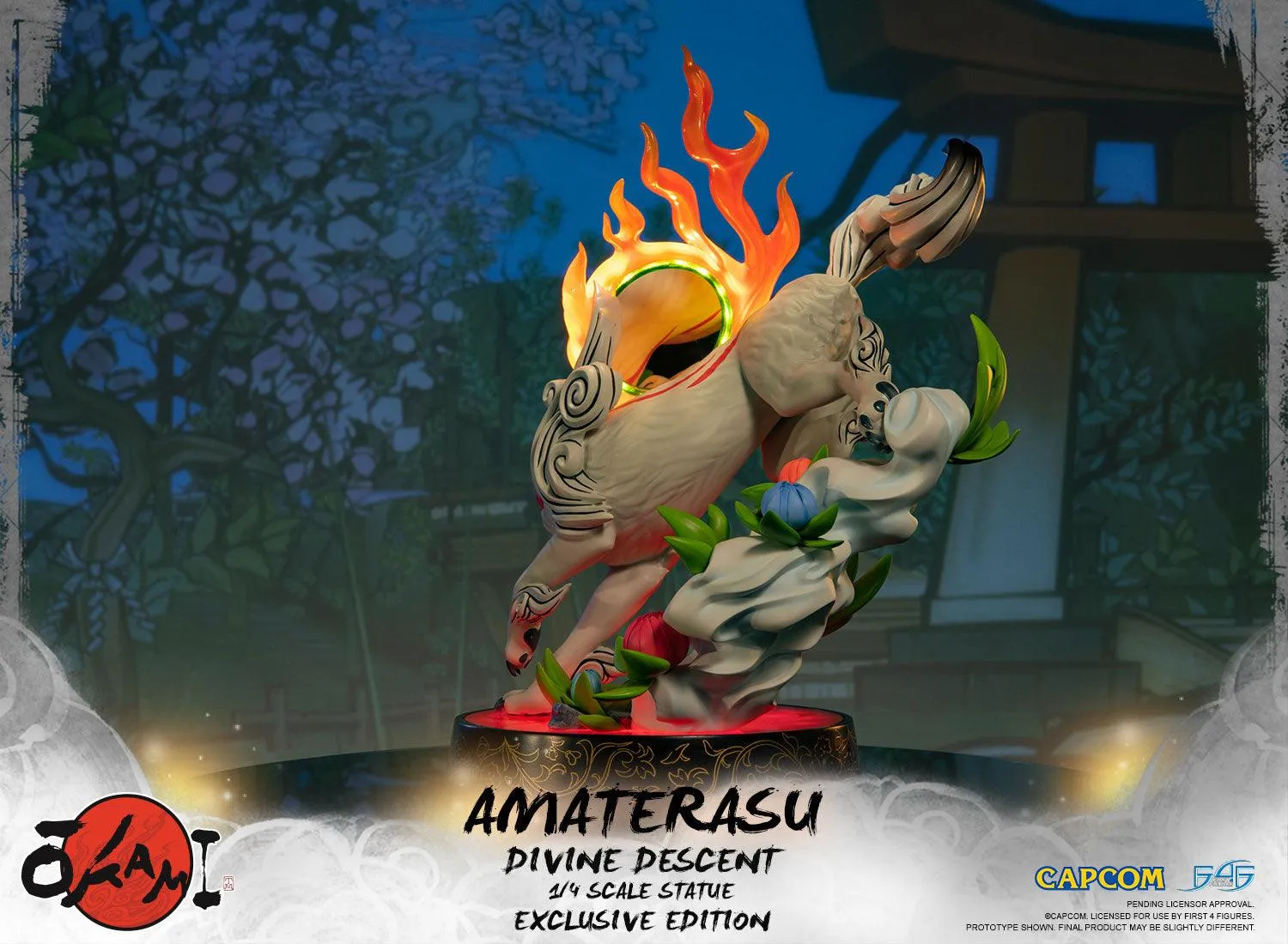 First 4 Figures Okami Amaterasu statuetă Divine Descent Exclusive