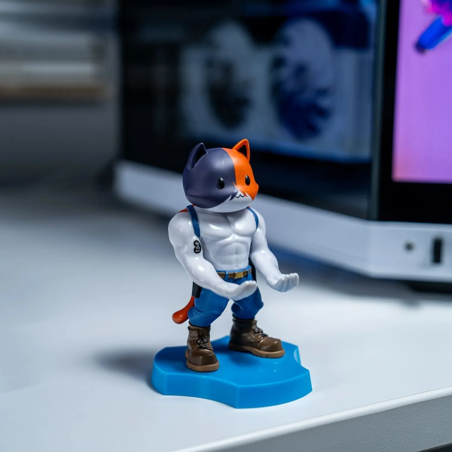 Exquisite Gaming Mini Cable Guys suport telefon Meowscles Fortnite