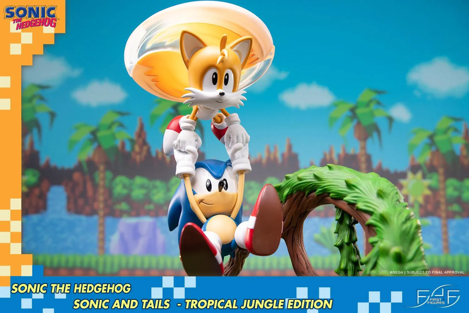 First 4 Figures Sonic Tails statuetă dioramă Tropical Jungle
