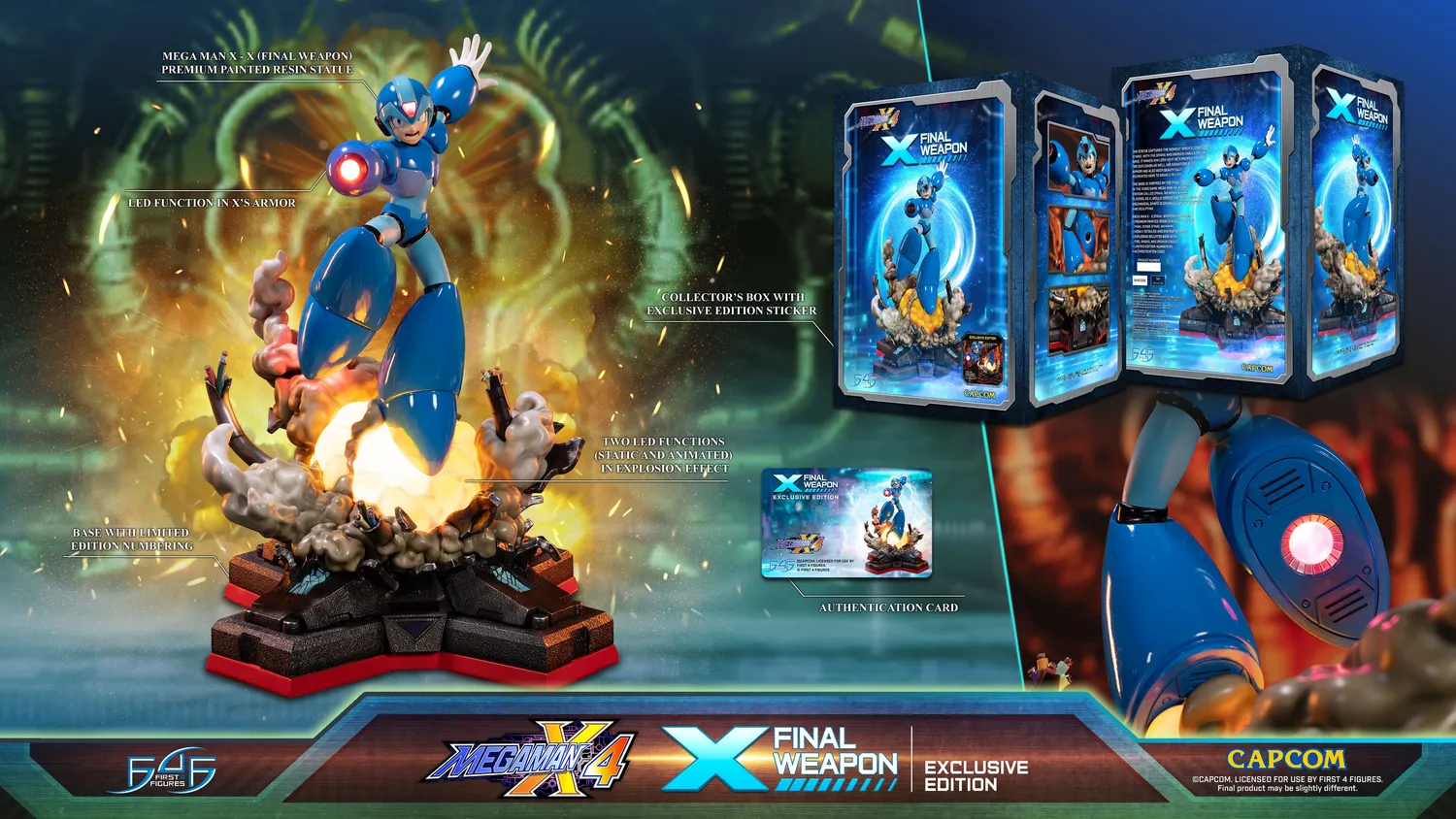 First 4 Figures Mega Man X4 Final Weapon statuetă Exclusive LED