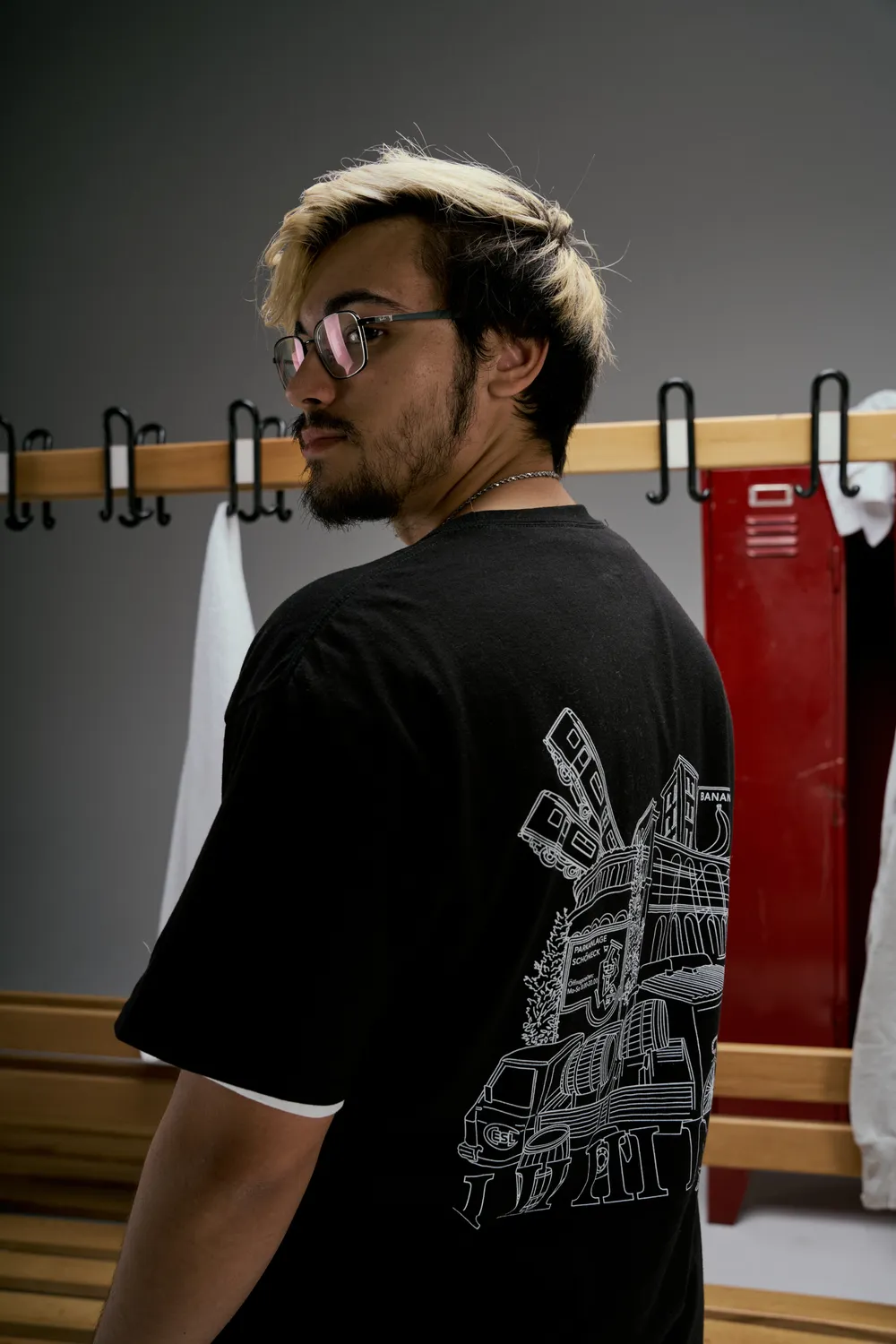ESL x Champion tricou bumbac Negru brodat 250 GSM