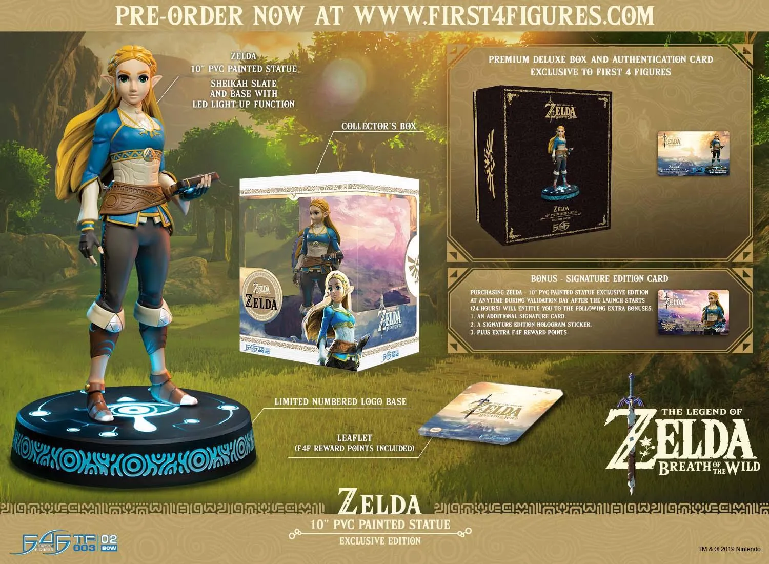 First 4 Figures Zelda Breath Wild Zelda Exclusive statuetă PVC LED
