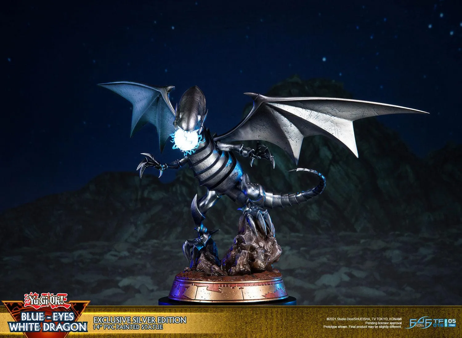First 4 Figures Yu-Gi-Oh Blue-Eyes statuetă PVC Silver