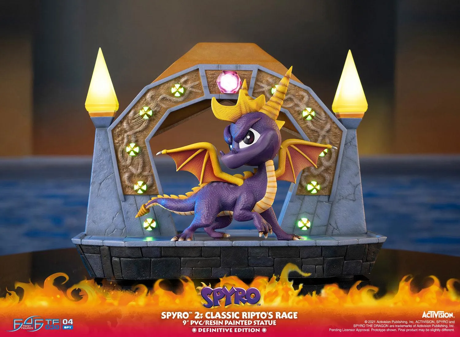 First 4 Figures Spyro 2 Ripto's Rage statuetă PVC Definitive LED