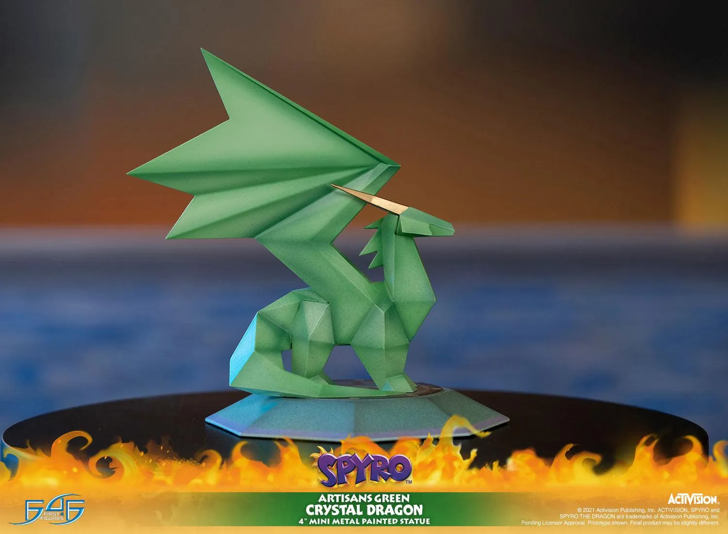 First 4 Figures Spyro Artisans Green Crystal Dragon statuetă metal
