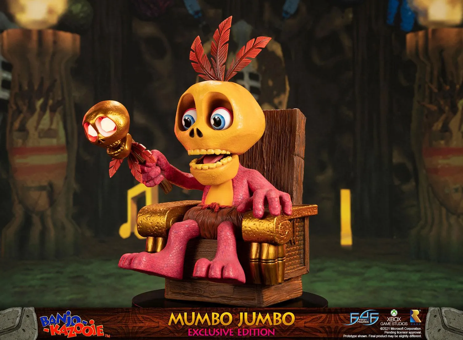 First 4 Figures Banjo-Kazooie Mumbo Jumbo statuetă Exclusive LED