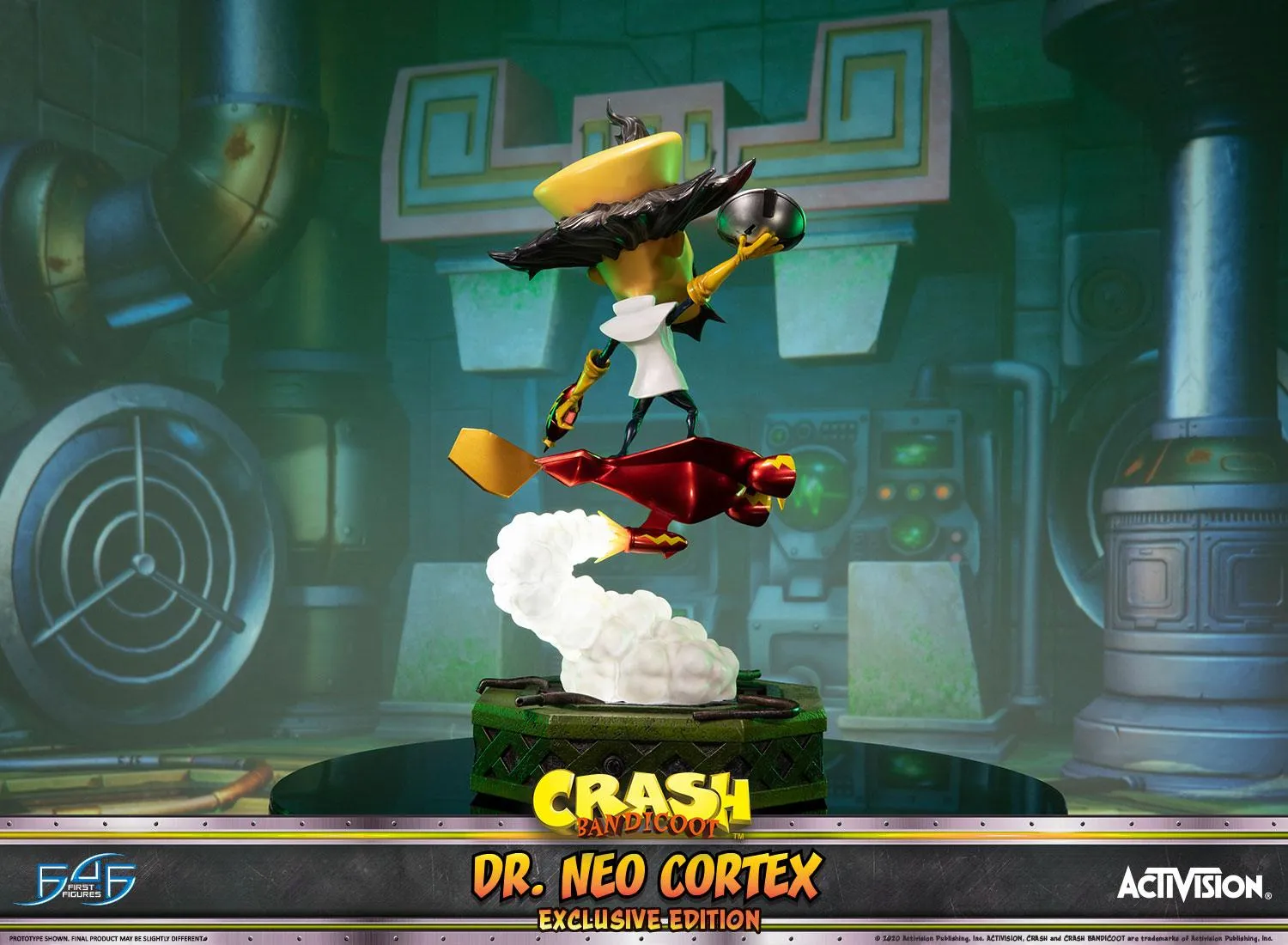 First 4 Figures Crash Bandicoot Dr Neo Cortex statueta Exclusive LED