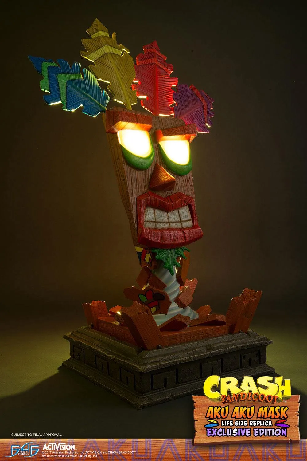 First 4 Figures Aku Aku mască life-size Exclusive cu LED