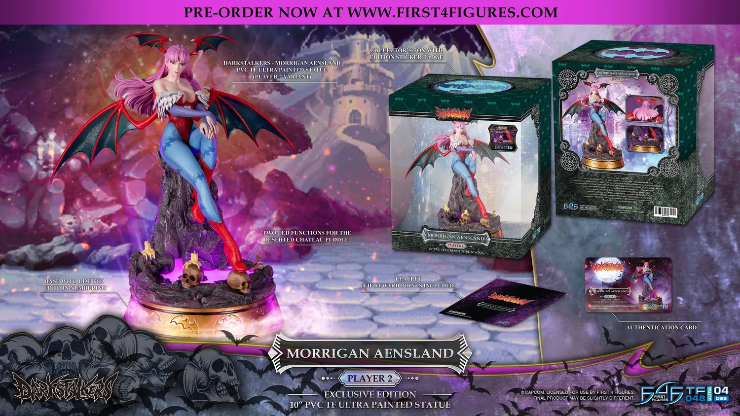 First 4 Figures Darkstalkers Morrigan Player 2 statuetă PVC LED