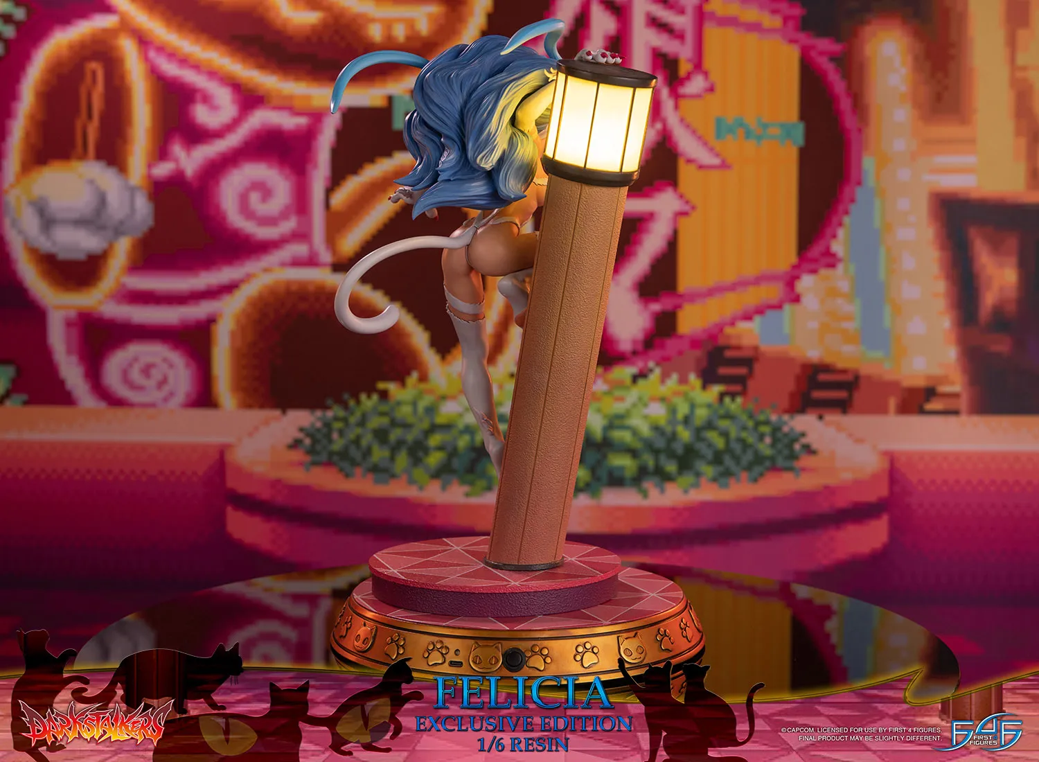 First 4 Figures Darkstalkers Felicia statueta Exclusive LED