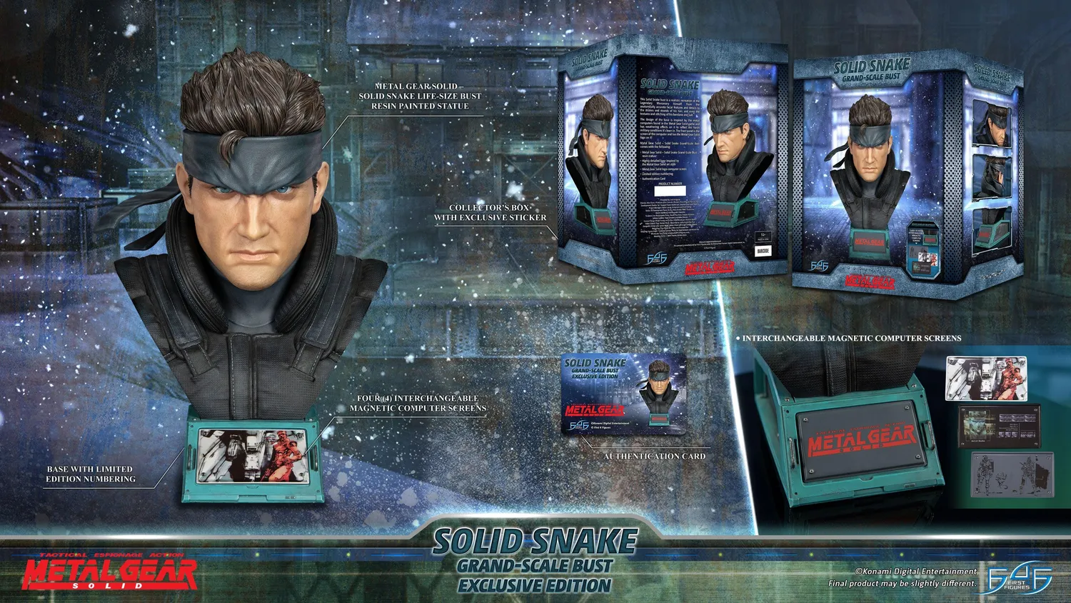 First 4 Figures Metal Gear Solid Solid Snake bust Exclusive GSB