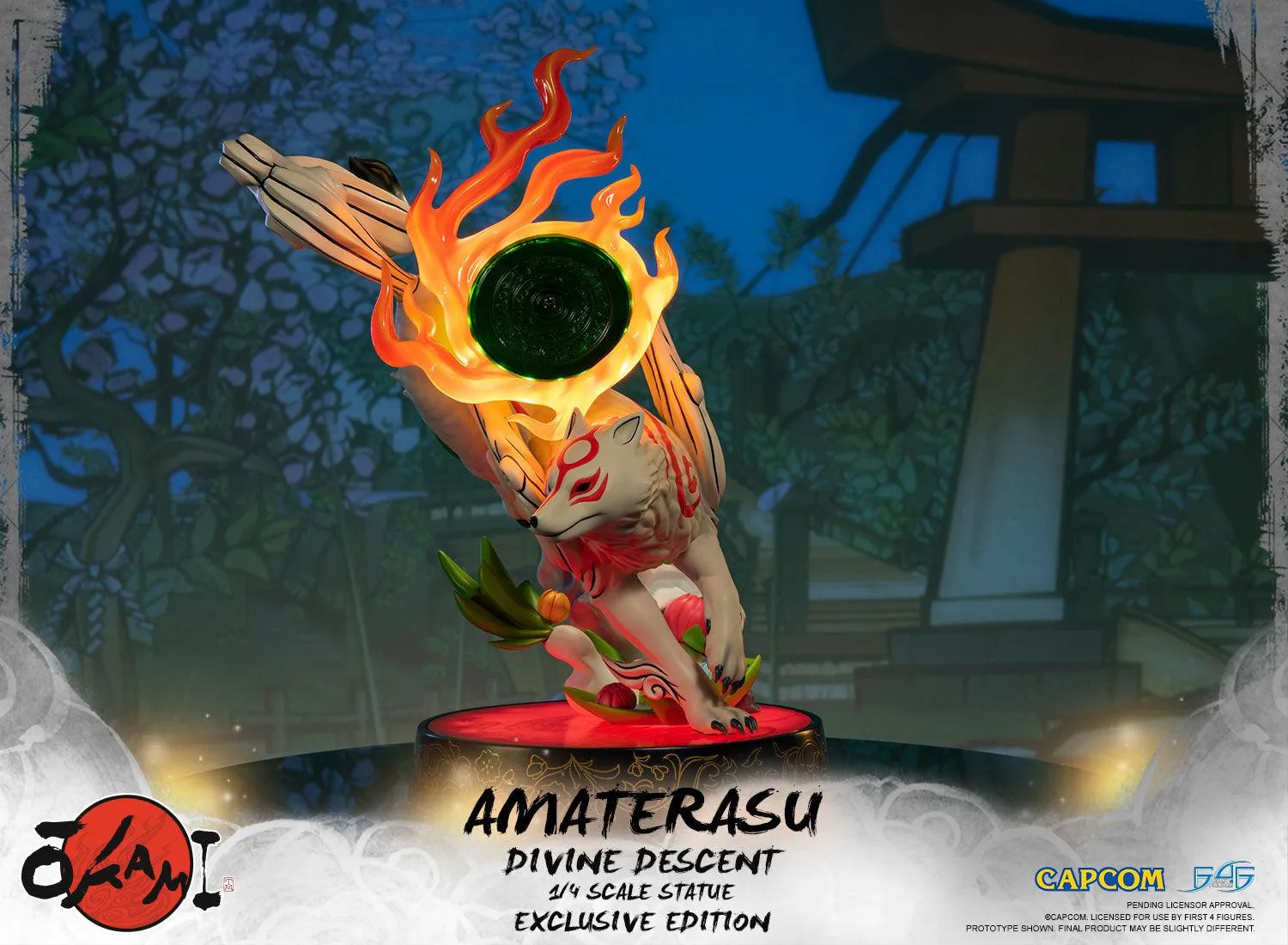 First 4 Figures Okami Amaterasu statuetă Divine Descent Exclusive