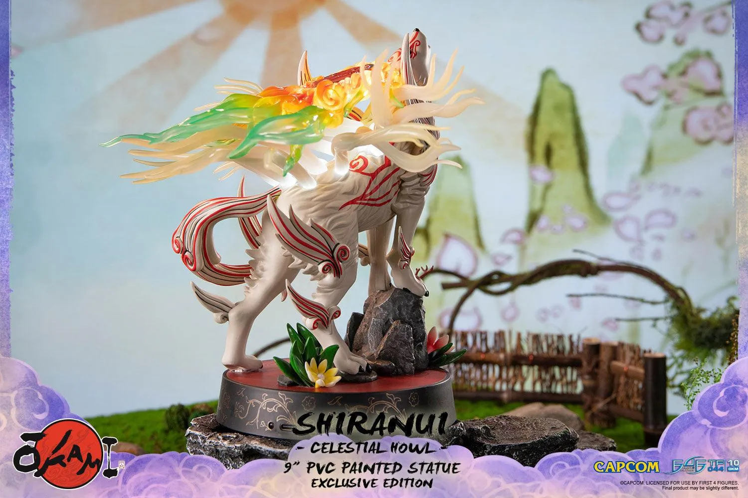 First 4 Figures Okami Shiranui statueta PVC Celestial Howl LED