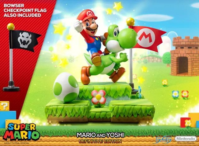 First 4 Figures Super Mario Mario and Yoshi statueta Definitive
