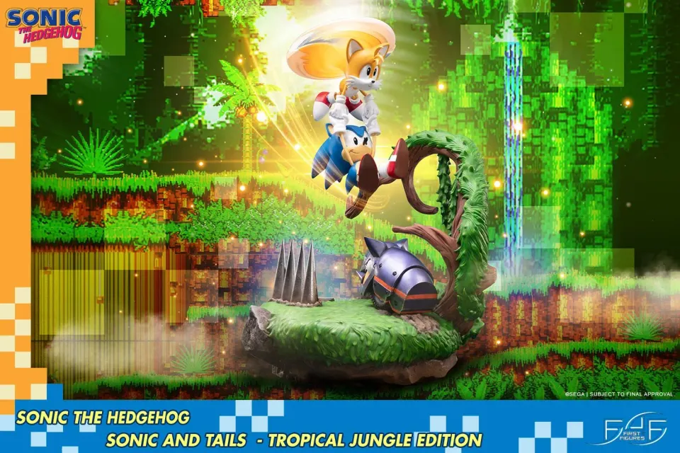 First 4 Figures Sonic Tails statuetă dioramă Tropical Jungle