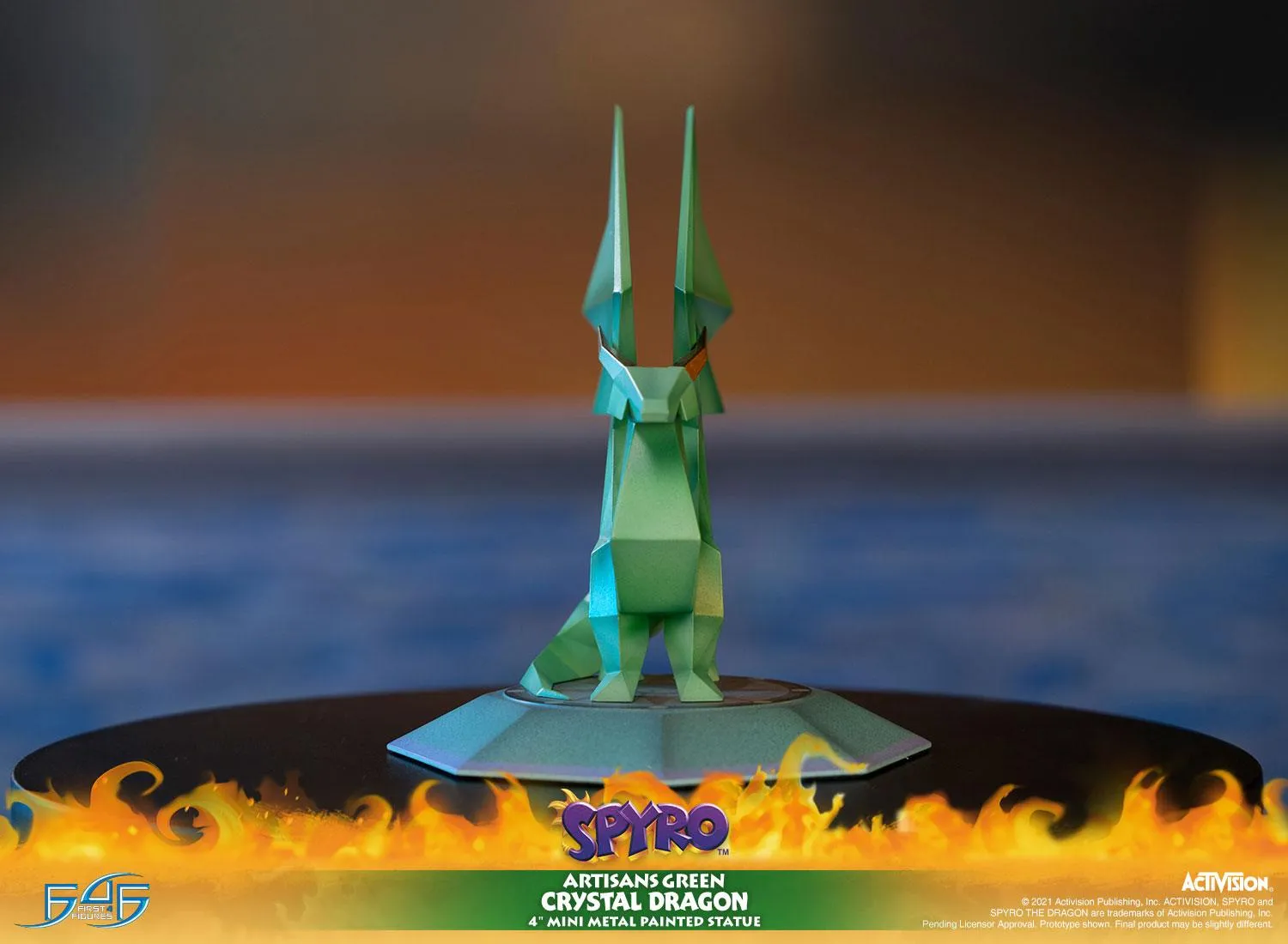 First 4 Figures Spyro Artisans Green Crystal Dragon statuetă metal