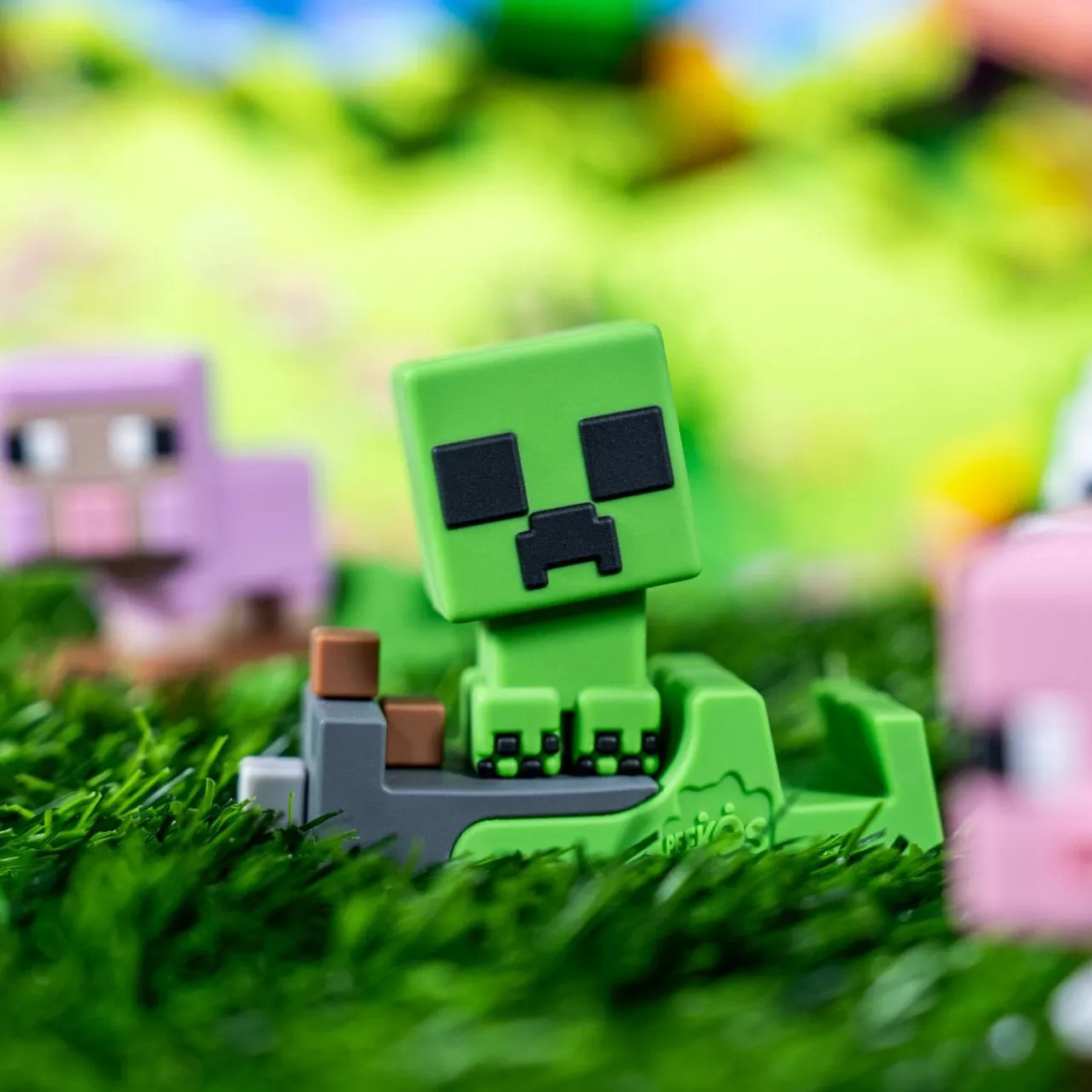 Exquisite Gaming Minecraft Peekos suport telefon set 6 figurine