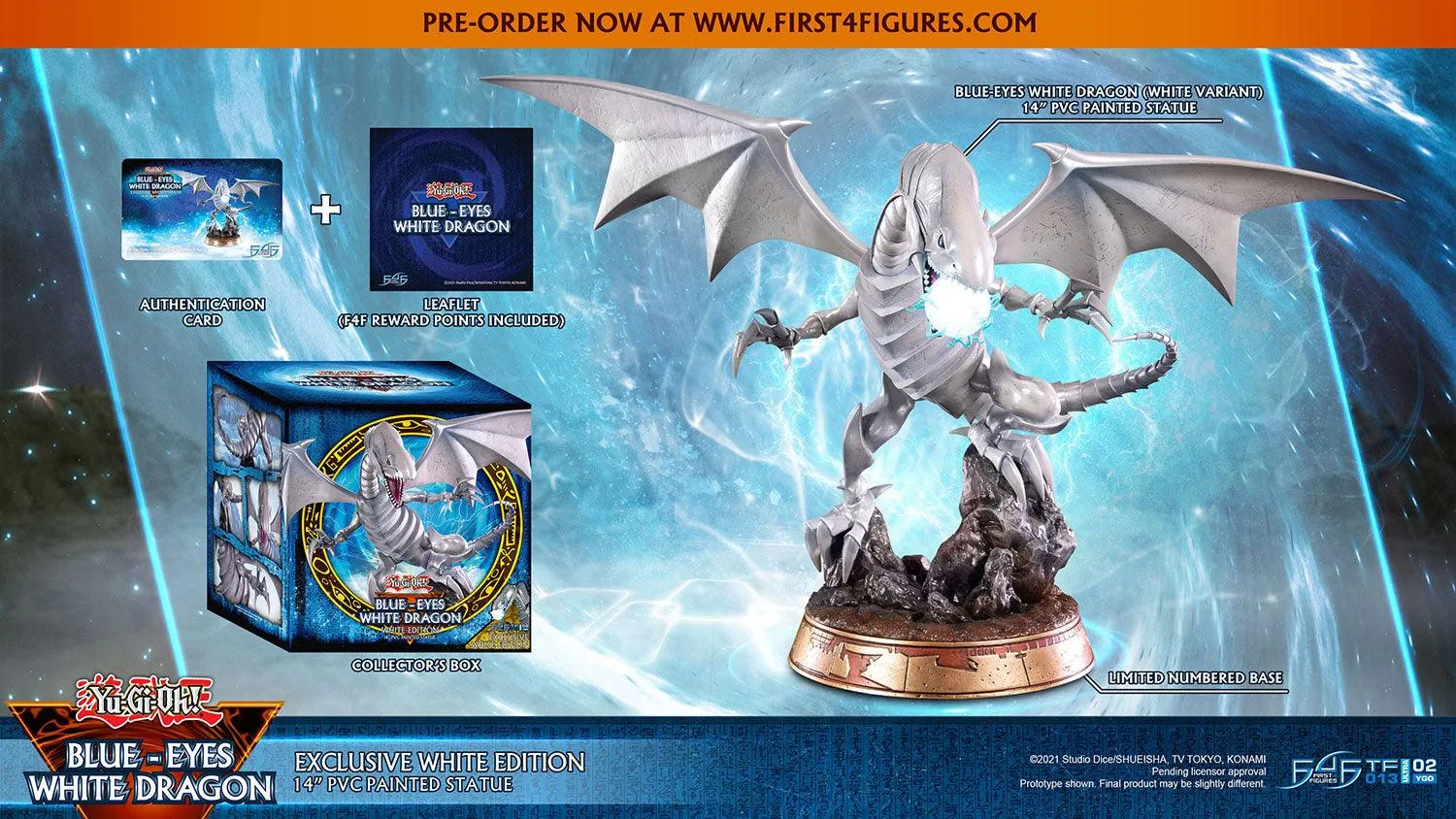 First 4 Figures Yu-Gi-Oh Blue-Eyes White Exclusive statuetă PVC