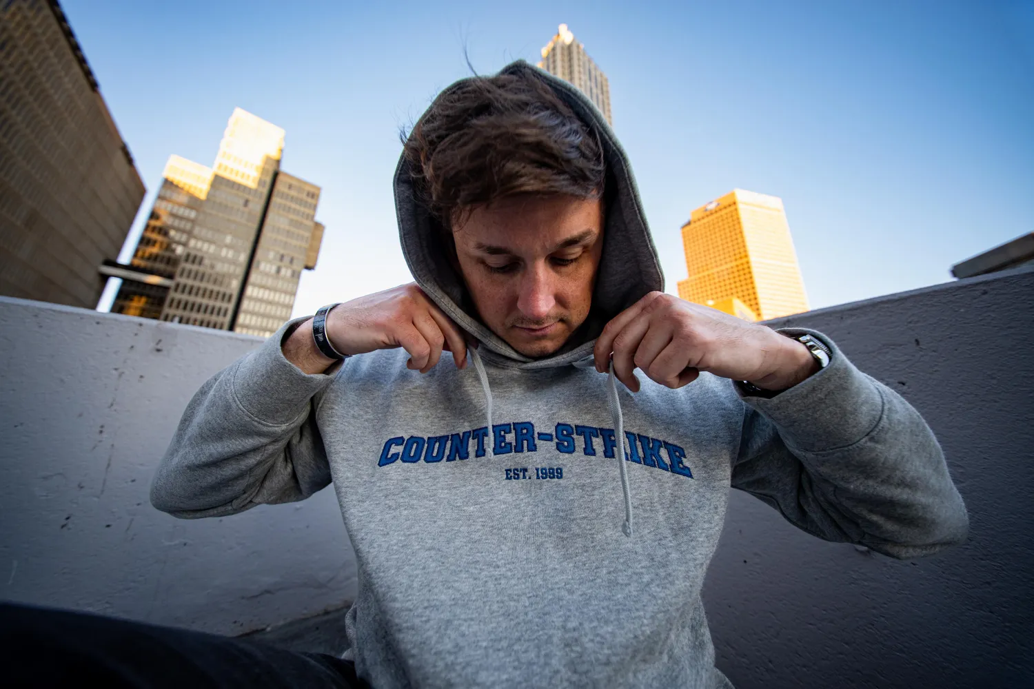 ESL Gaming College Hoodie hanorac gri Counter-Strike bumbac