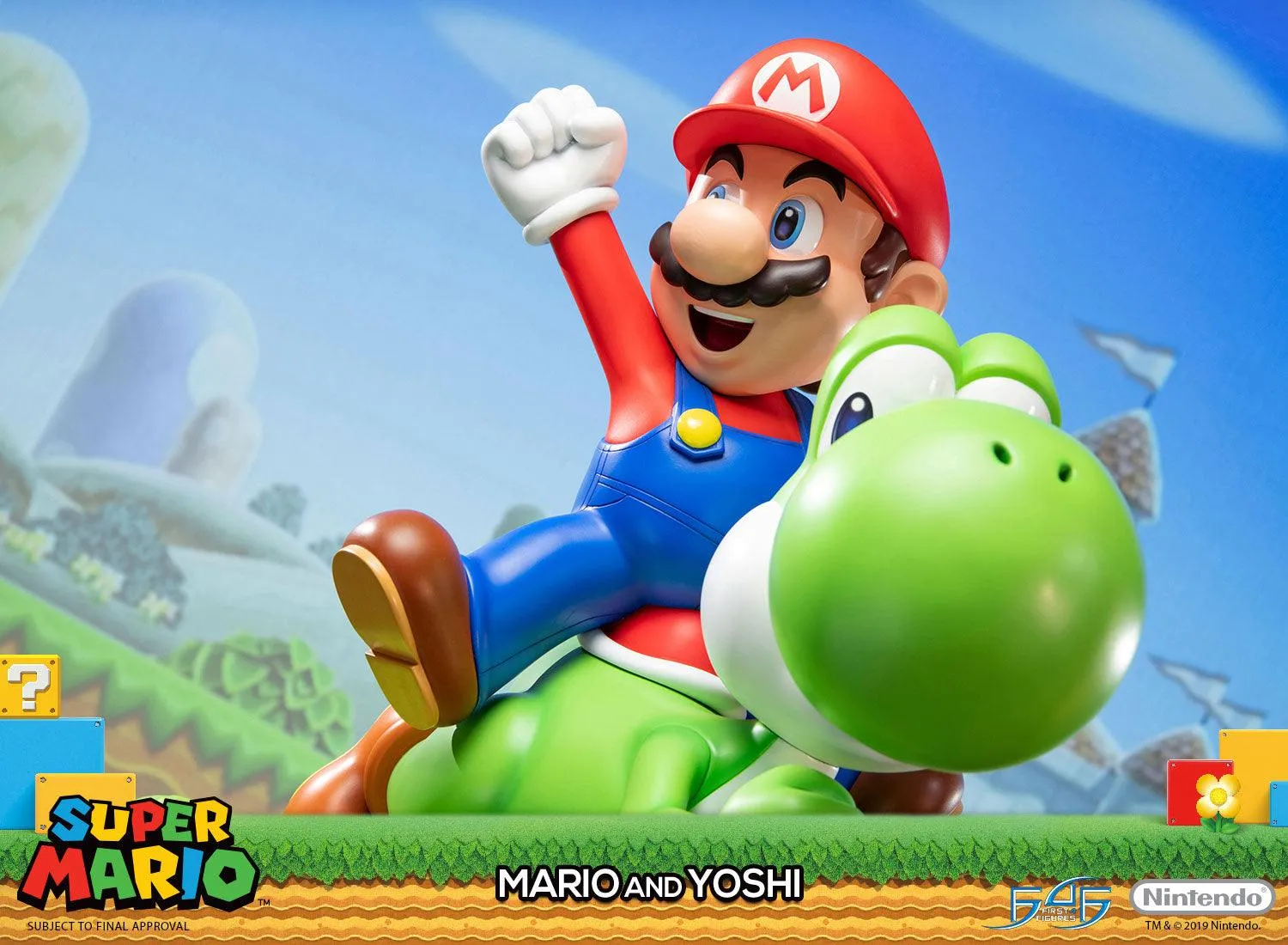 First 4 Figures Mario and Yoshi figurină Standard rășină