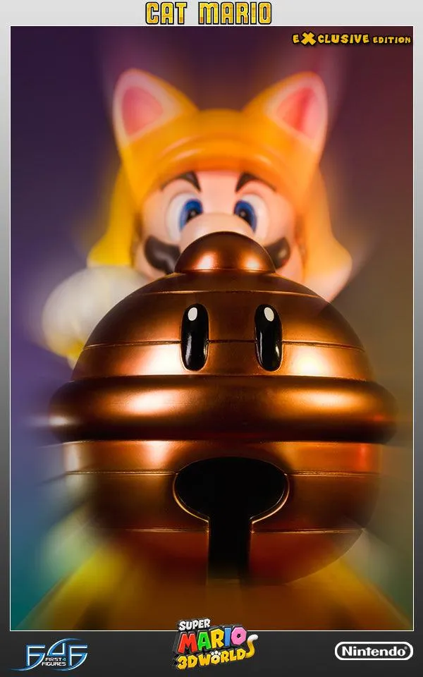 First 4 Figures Super Mario Cat Mario Exclusive statuetă rășină