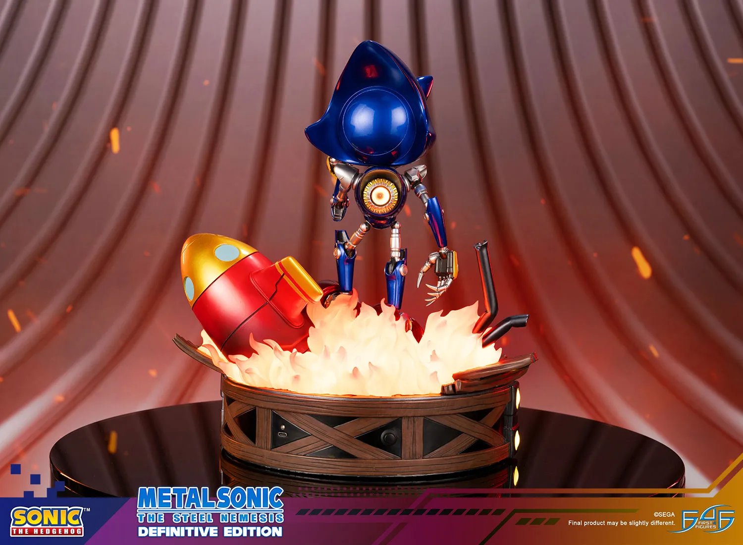 First 4 Figures Sonic Metal Sonic statueta Definitive LED