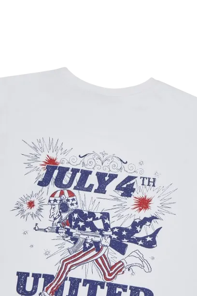 ESL Gaming 4th July maiou alb fara maneci L bumbac greu