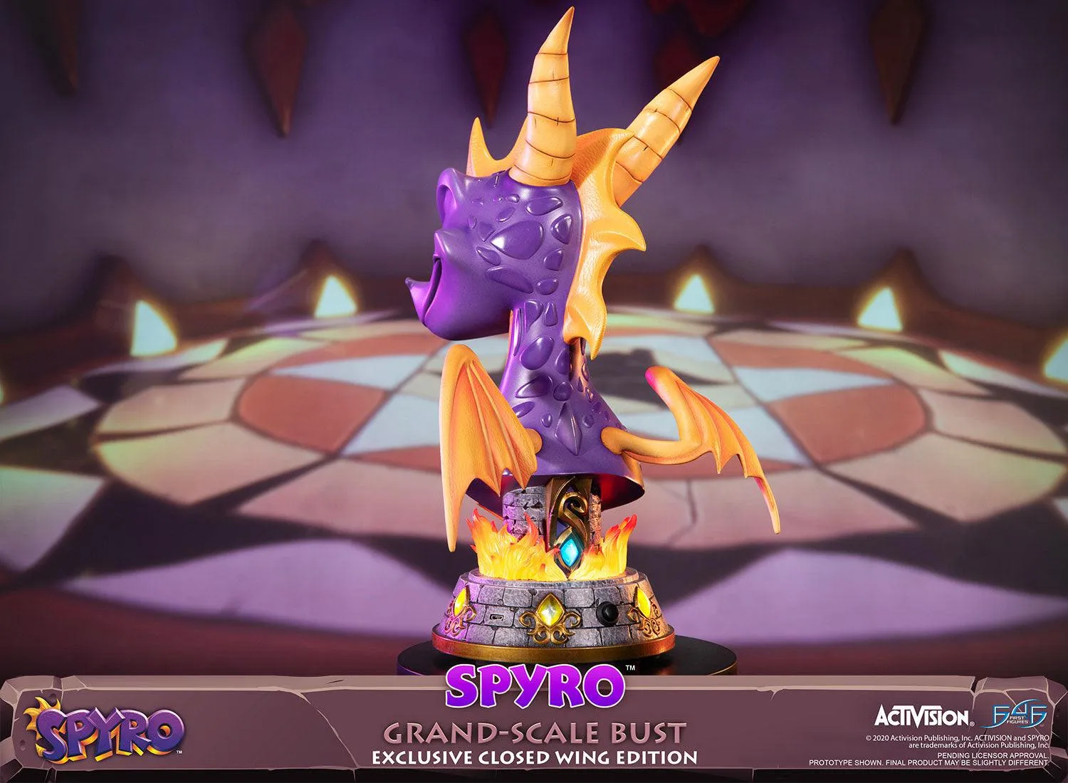 First 4 Figures Spyro Grand-Scale Bust statuetă Closed Wing Edition