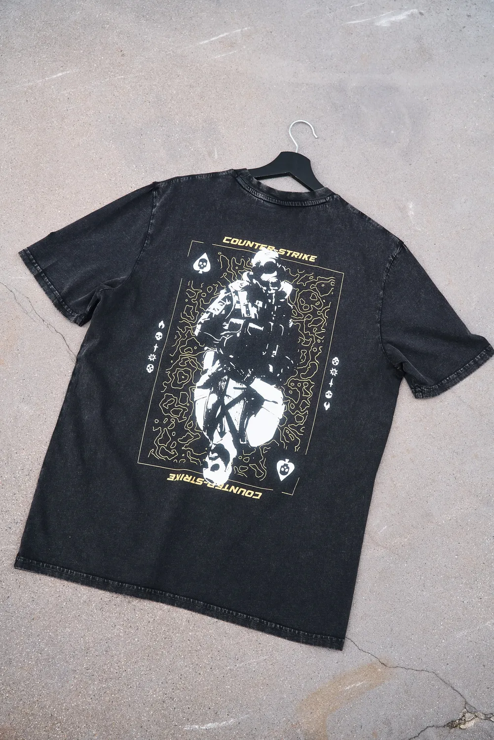 ESL CS Ace tricou negru bumbac greu 220 GSM