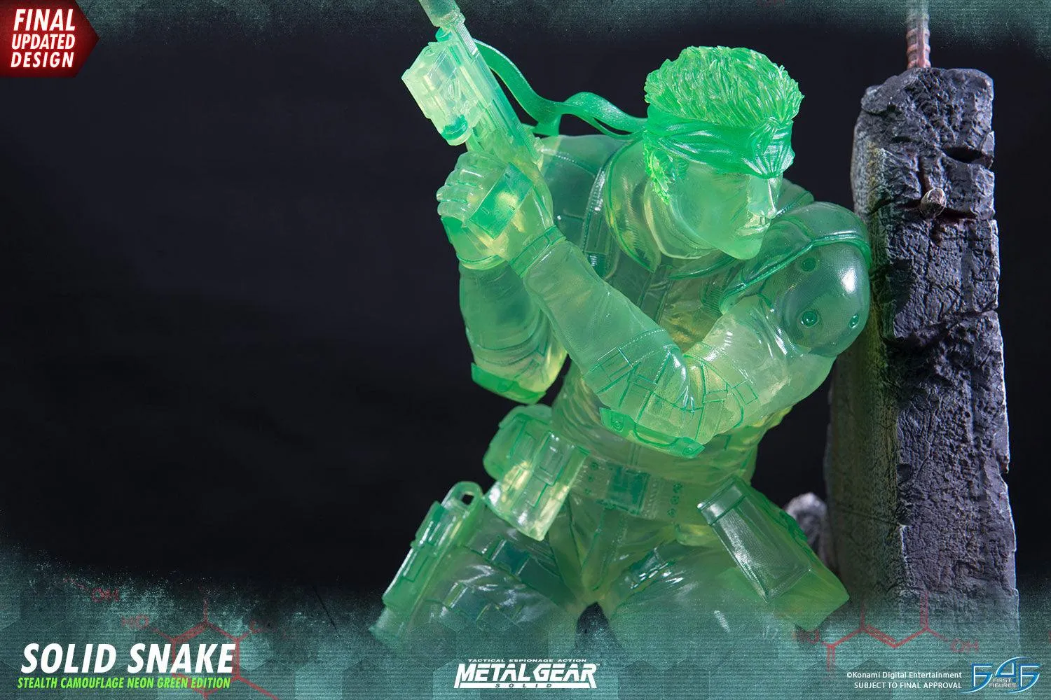 First 4 Figures Solid Snake statuetă Neon Green Stealth
