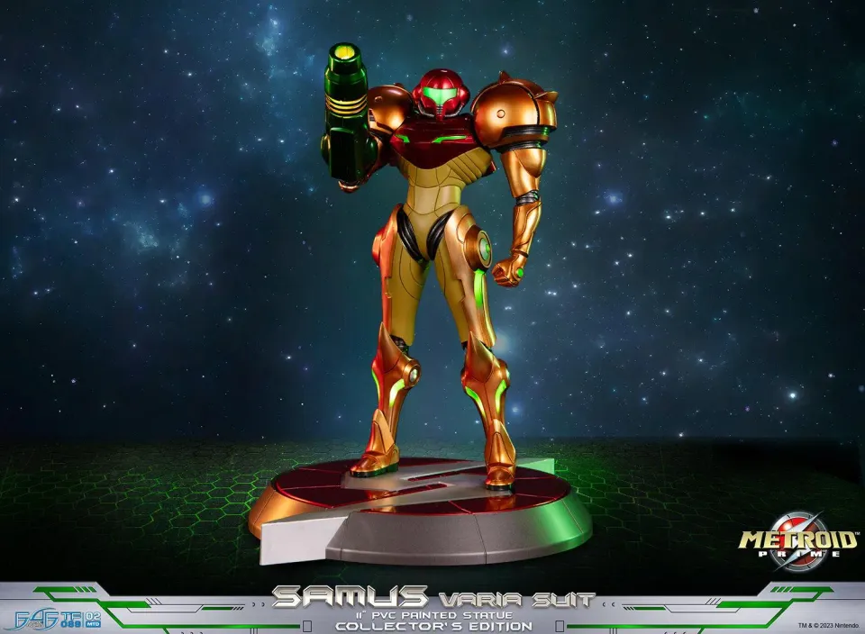First 4 Figures Metroid Samus Varia Suit statueta PVC Collector LED