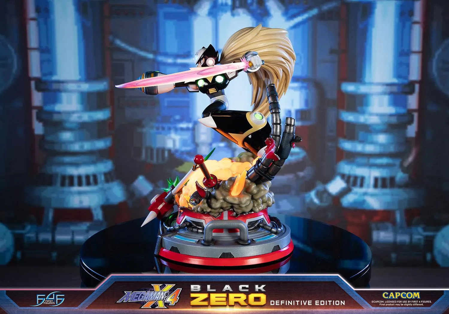 First 4 Figures Mega Man X Black Zero statueta Definitive LED