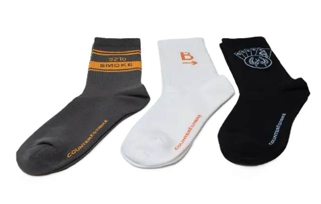 Counter-Strike sosete crew 3 perechi multicolor mid-calf