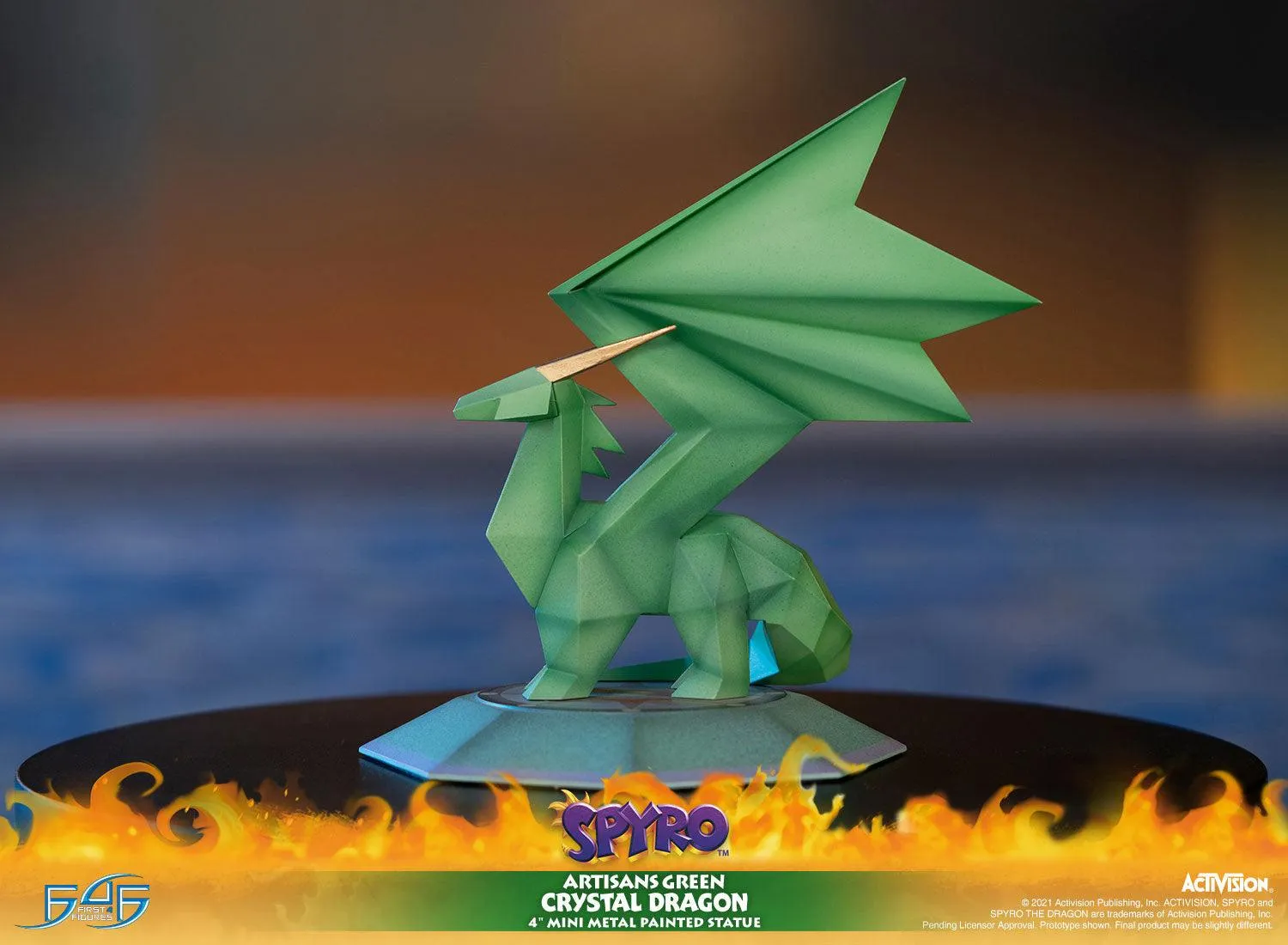 First 4 Figures Spyro Artisans Green Crystal Dragon statuetă metal