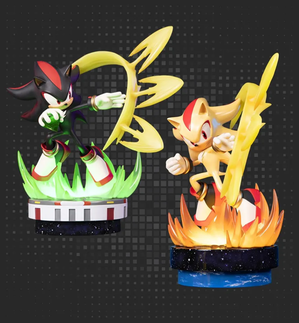 First 4 Figures Sonic Super Shadow Chaos Control statuetă Combo LED