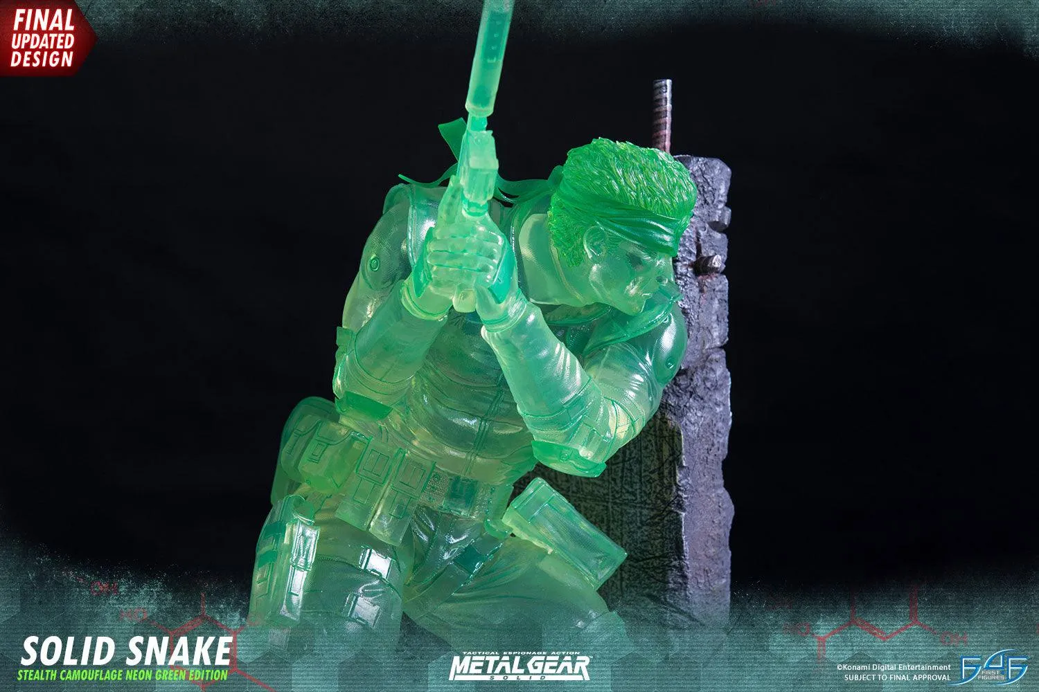 First 4 Figures Solid Snake statuetă Neon Green Stealth