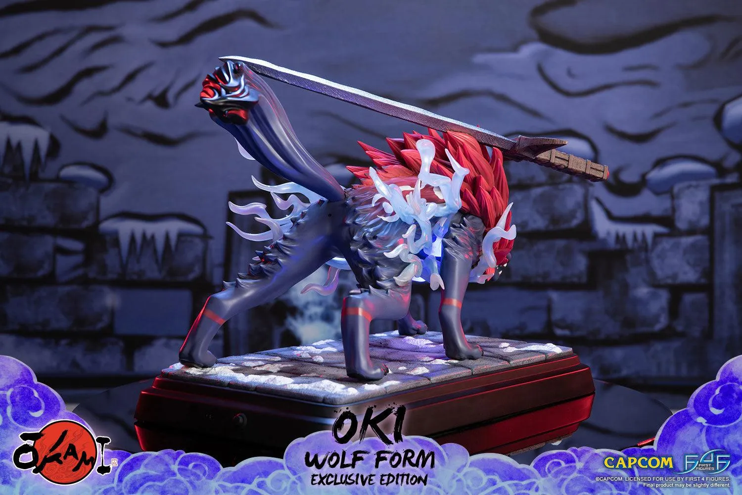 First 4 Figures Okami Oki statuetă Wolf Form Exclusive LED