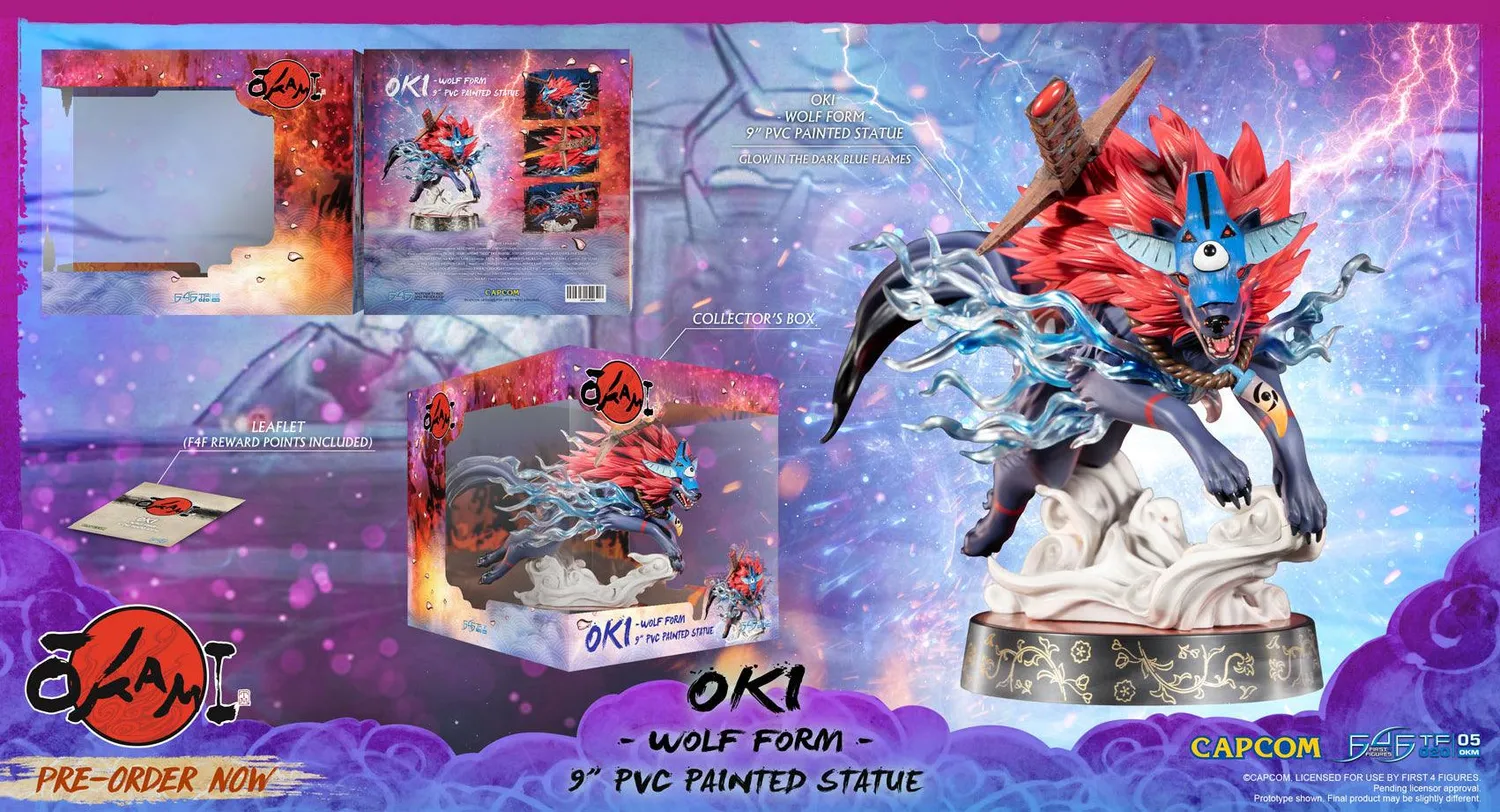First 4 Figures Okami Oki Wolf Form statueta PVC Standard glow