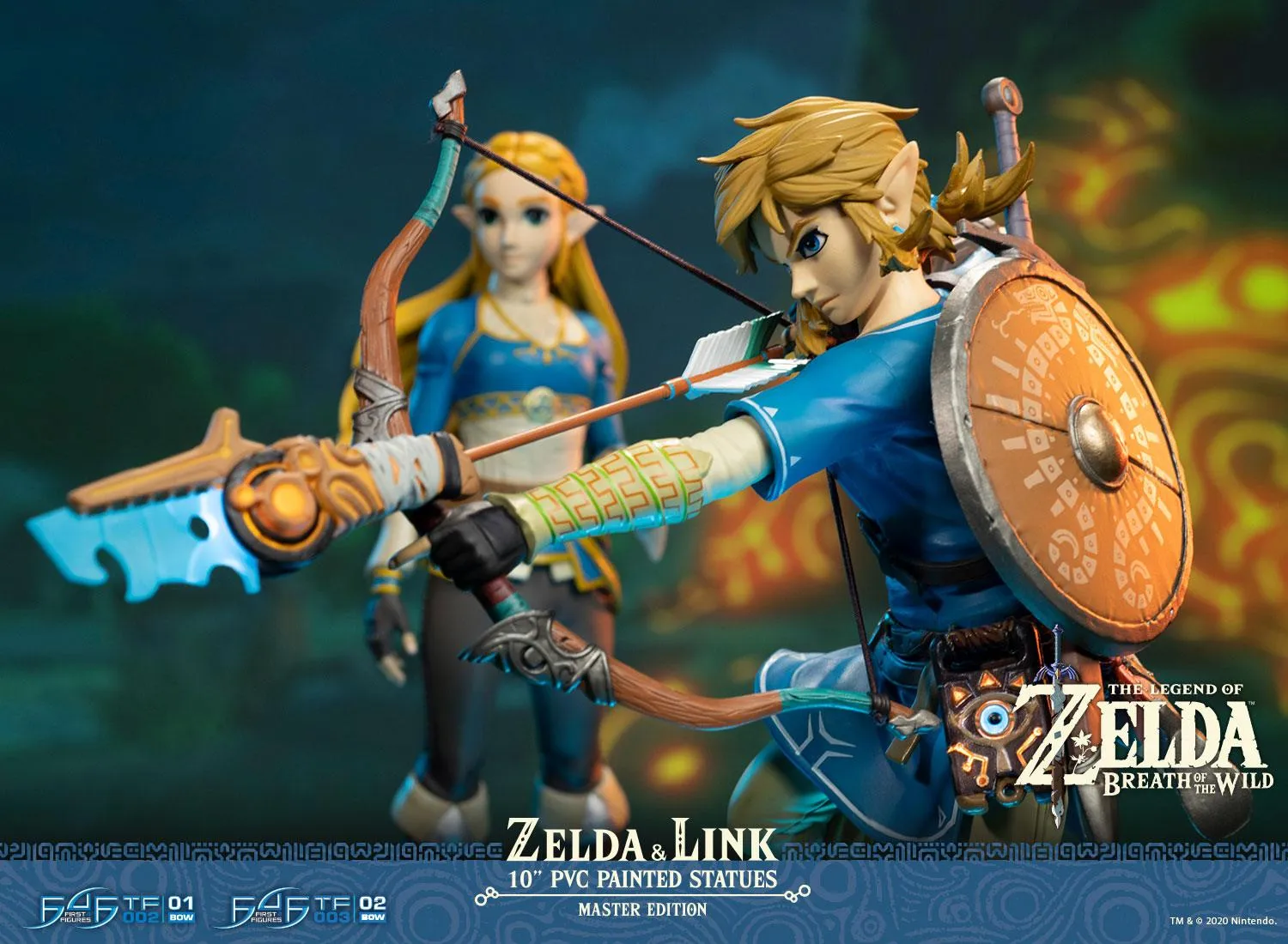 First 4 Figures Zelda Breath of the Wild Zelda & Link statuetă Master