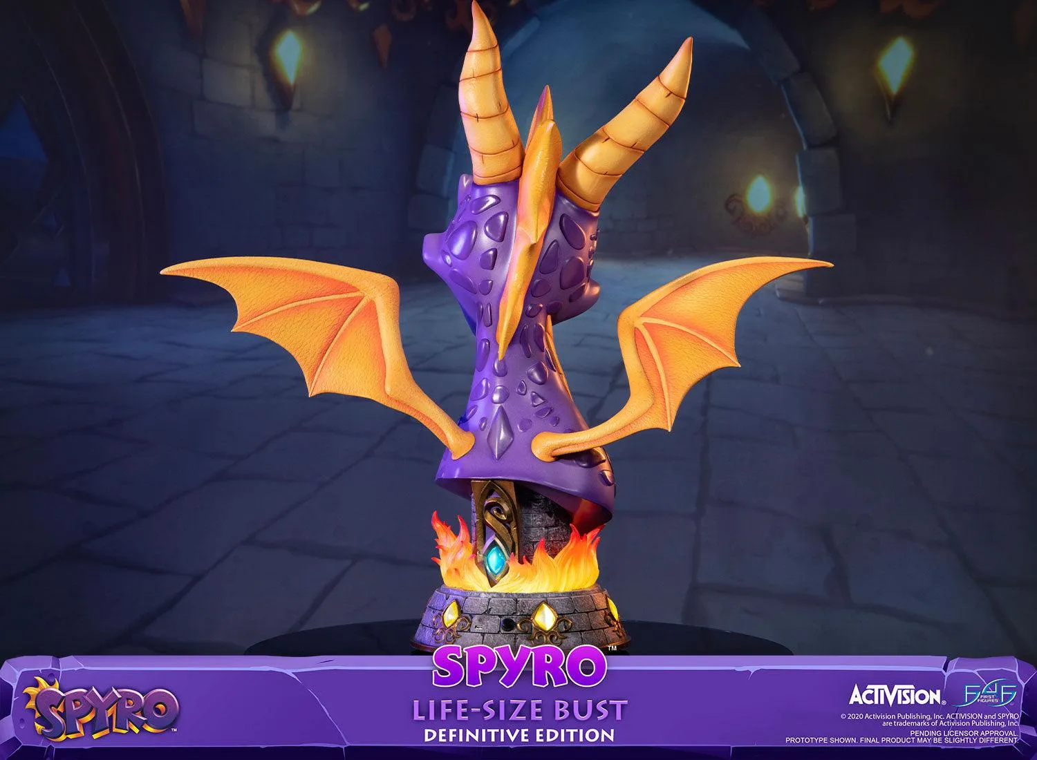 First 4 Figures Spyro Dragon bust Definitive LED aripi