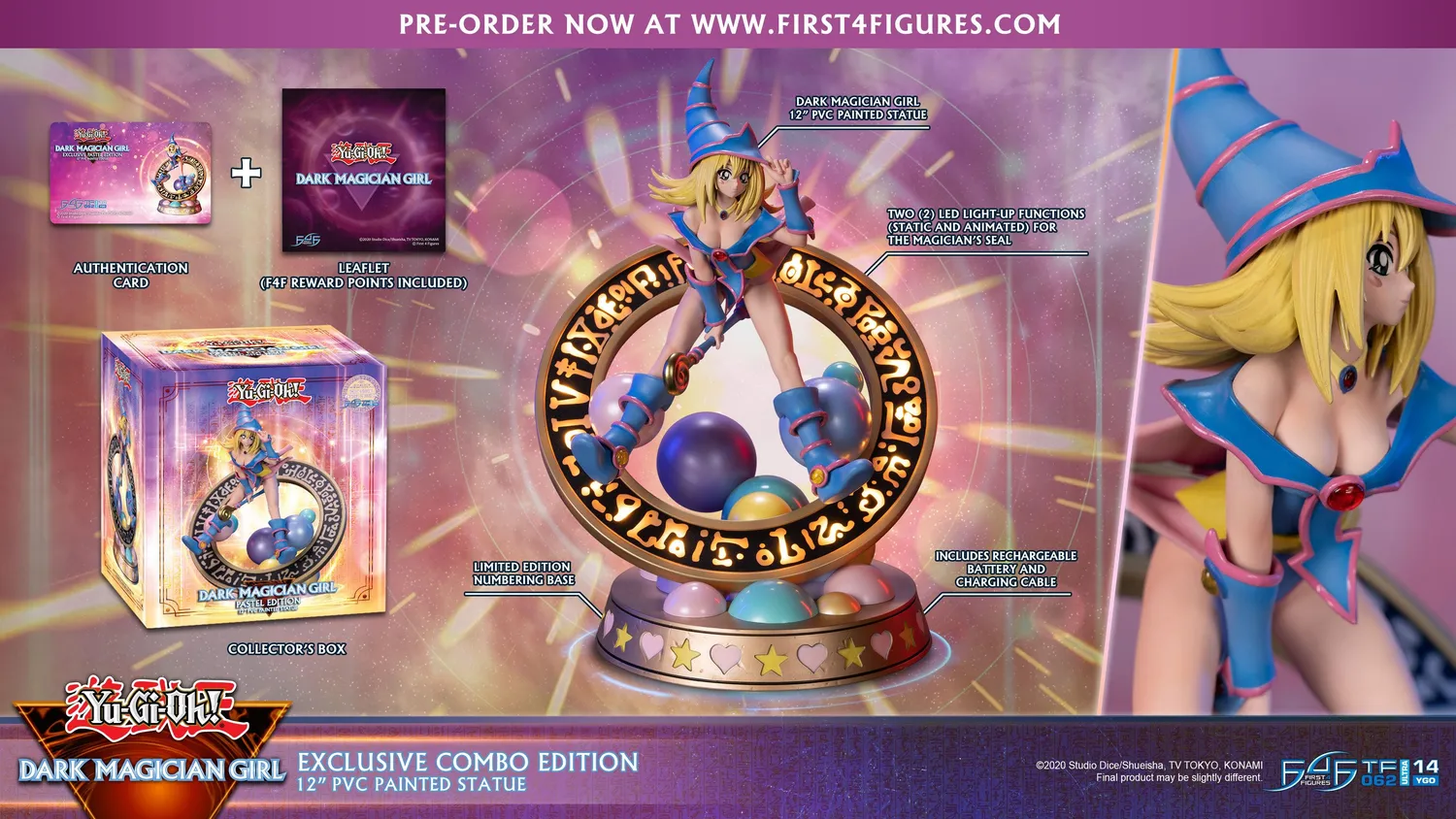 First 4 Figures Yu-Gi-Oh Magician Girl statueta PVC Combo 2buc