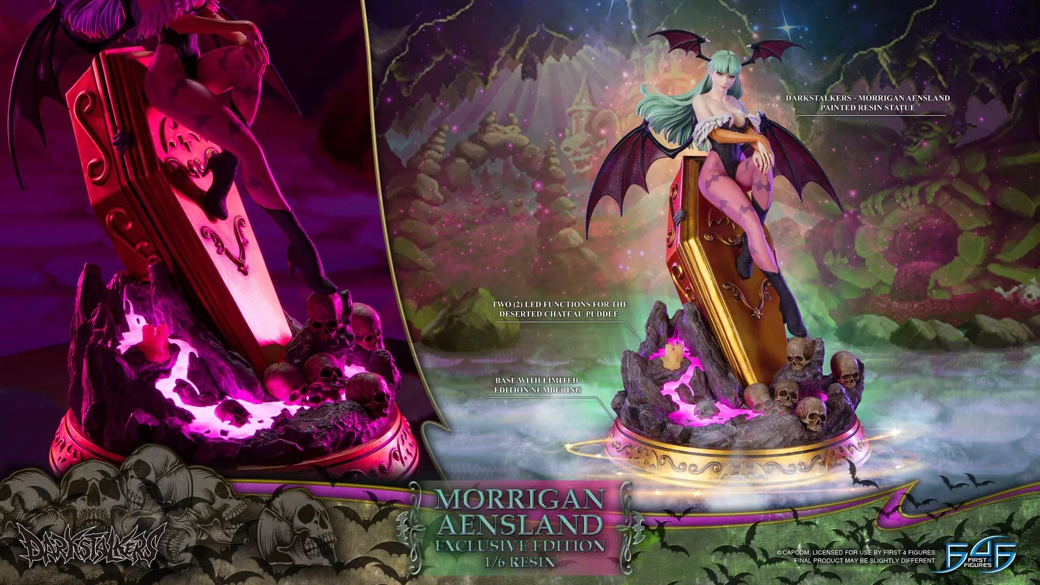 First 4 Figures Darkstalkers Morrigan Aensland Exclusive statuetă 1/6 rășină LED