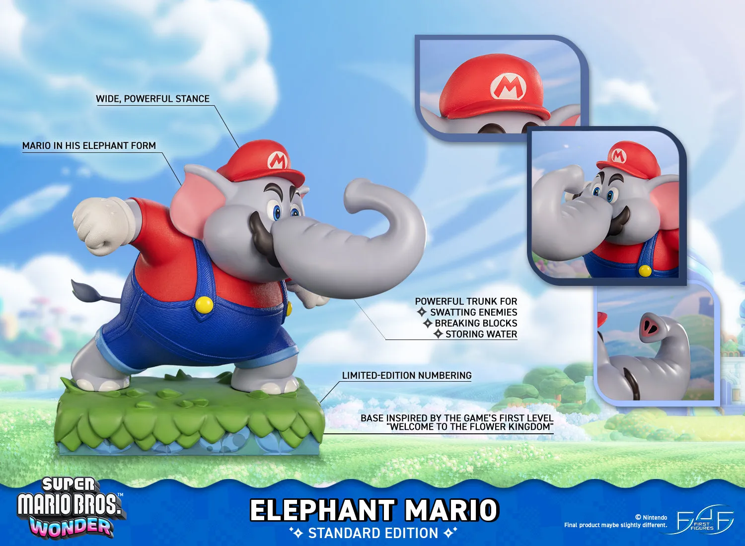 First 4 Figures Mario Elephant statueta rasina Standard