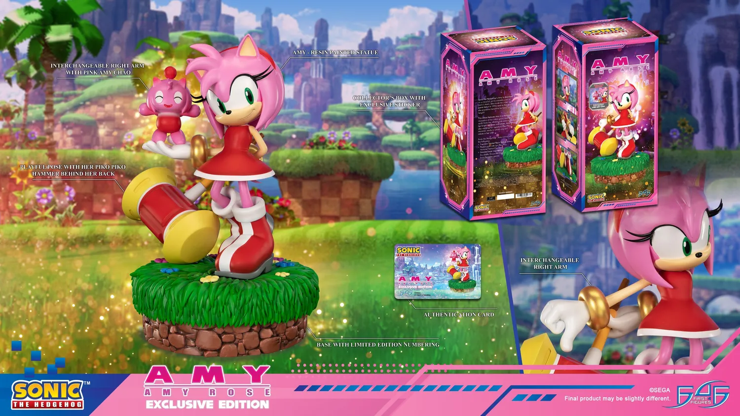 First 4 Figures Sonic Amy statuetă rășină Exclusive Chao