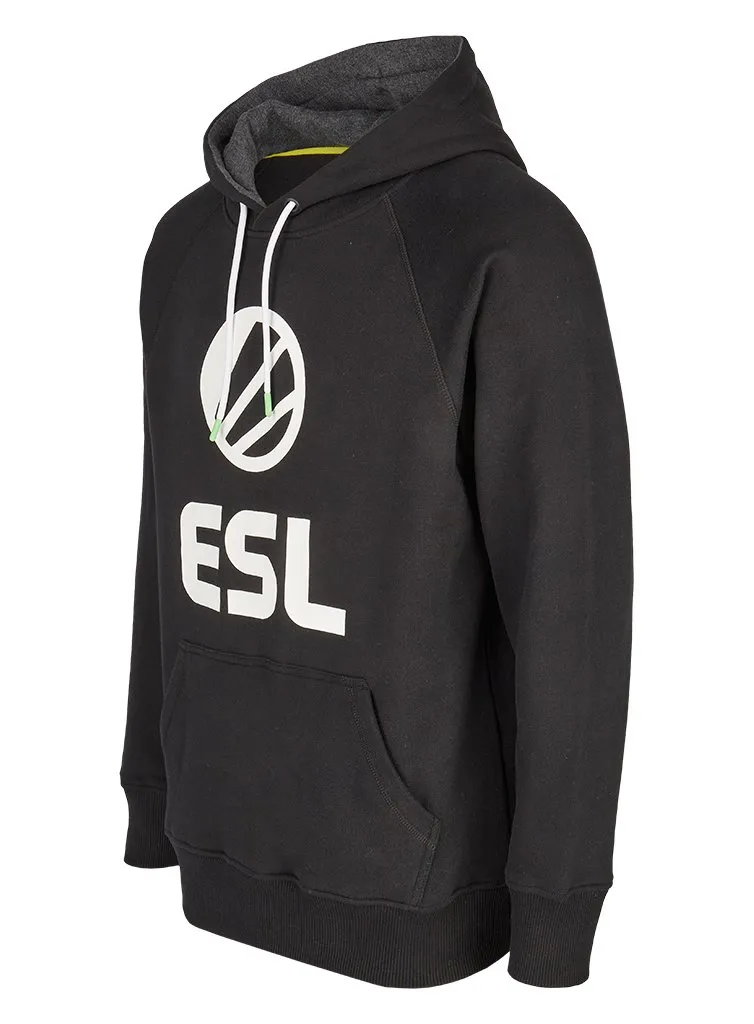ESL Classic Pullover Hoodie hanorac negru bumbac 300g
