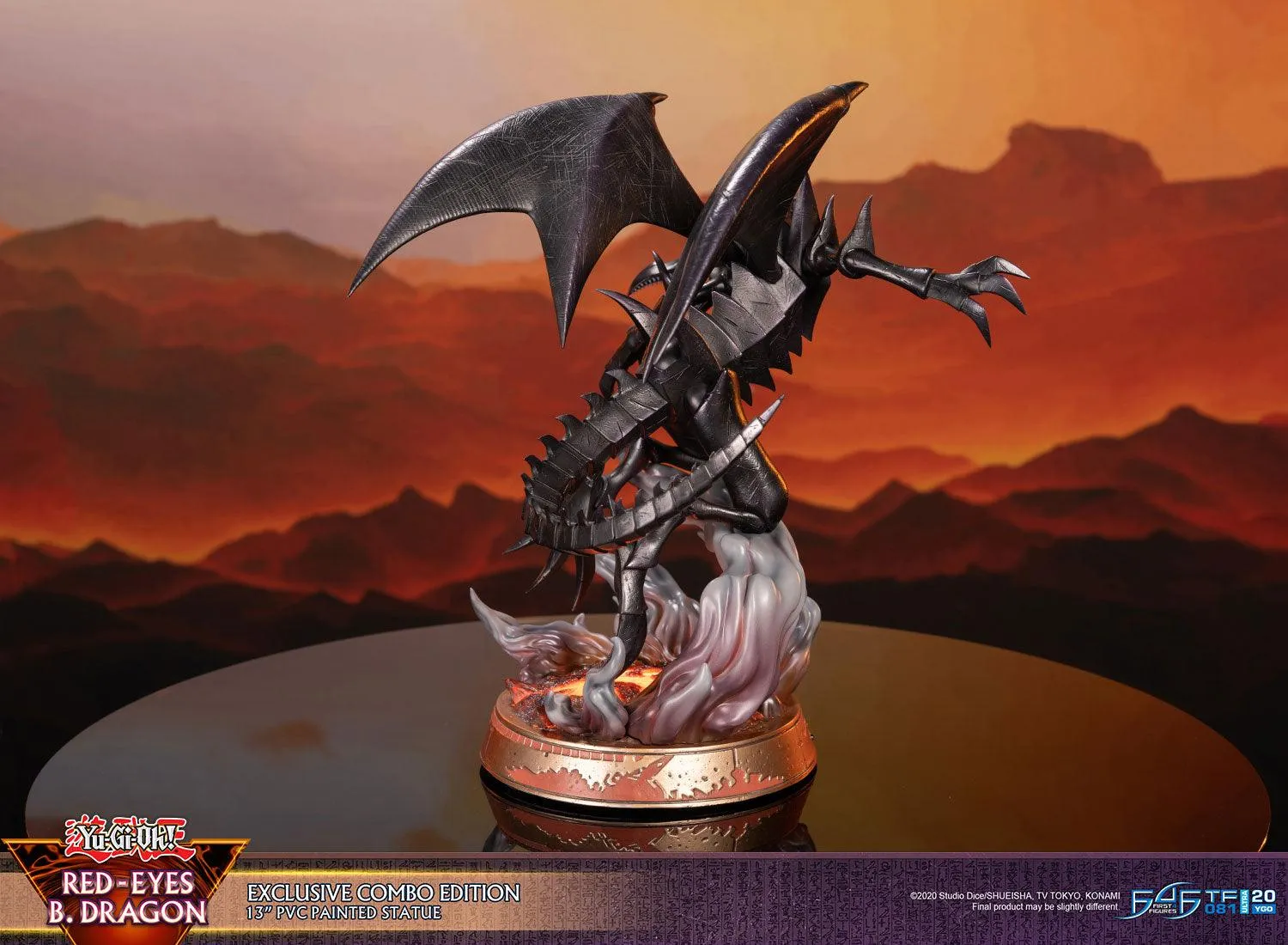 First 4 Figures Yu-Gi-Oh Red-Eyes statuetă Combo 2 buc LED
