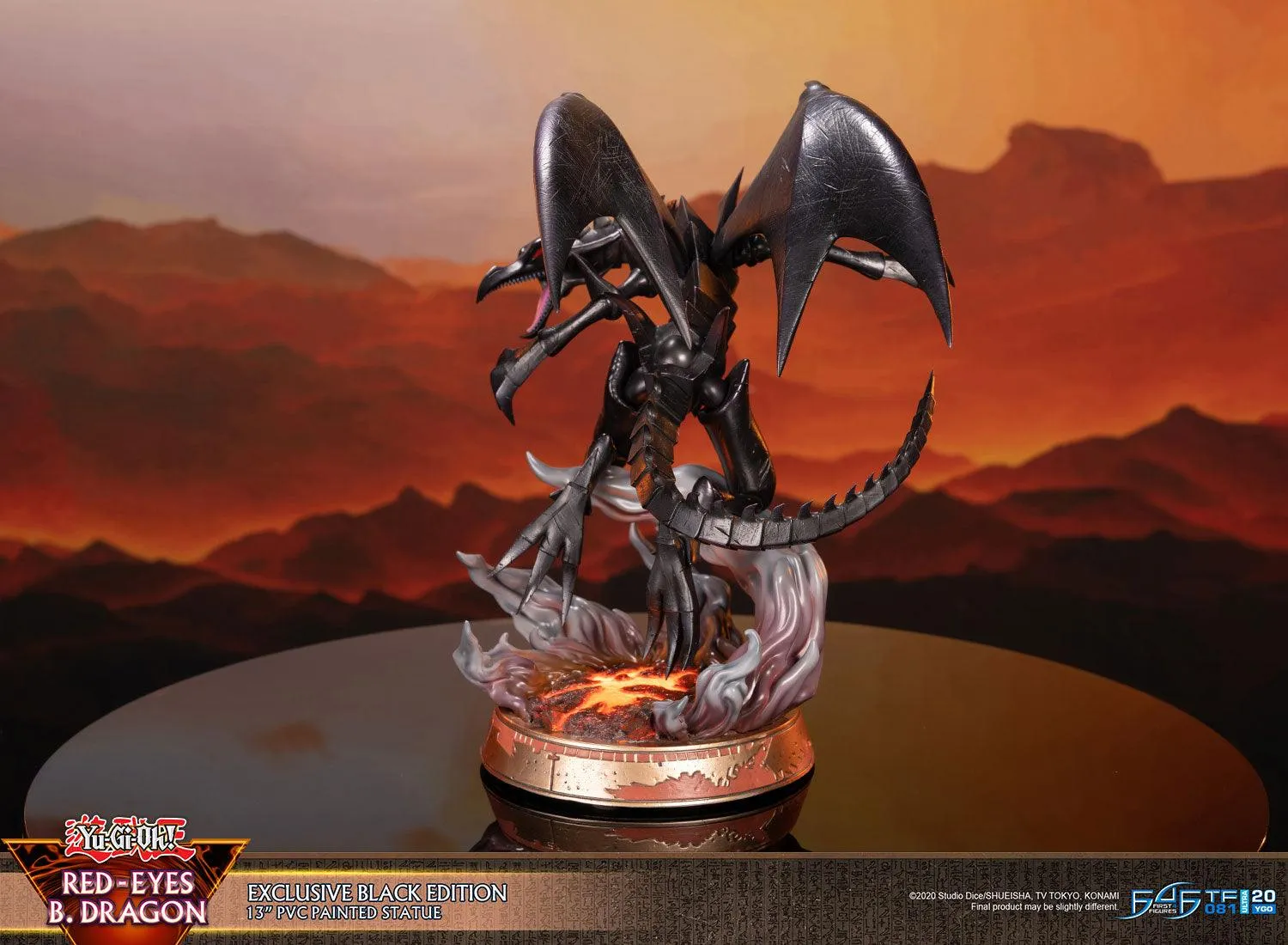 First 4 Figures Yu-Gi-Oh! Red-Eyes statueta Black Edition LED