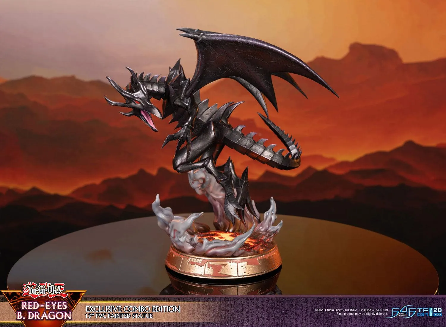 First 4 Figures Yu-Gi-Oh Red-Eyes statuetă Combo 2 buc LED