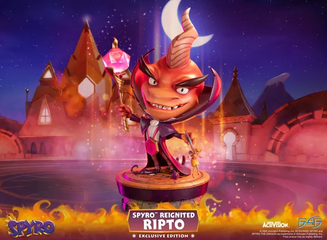 First 4 Figures Spyro Ripto statueta rasina exclusiva LED